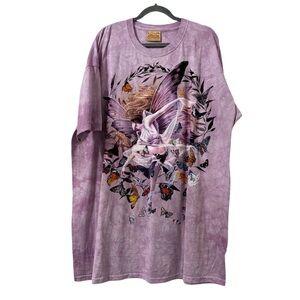 The Mountain Rare Vintage Fairy Scene Fairycore Ethereal‎ Shirt XXXL Sheila Wolk